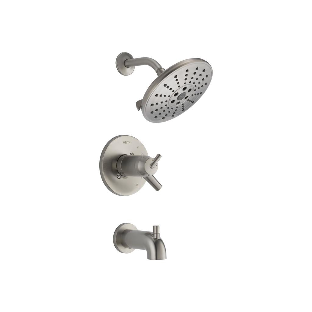 Delta T17T459 Trinsic TempAssure 17T Series H2Okinetic Tub Shower Trim Stainless 1