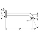 Hansgrohe 27412001 Showerarm 9" Chrome 2