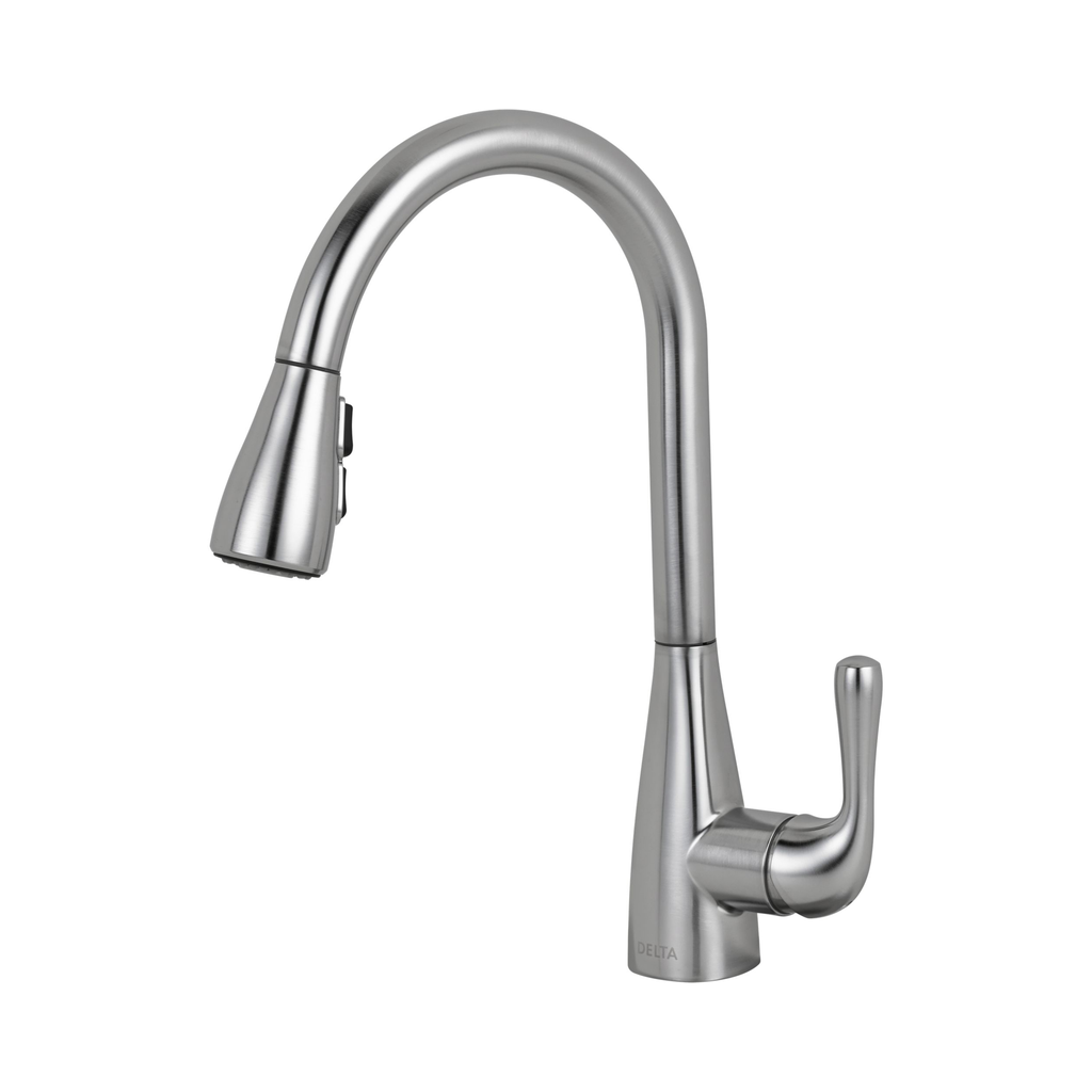 Delta 986LF Marley Single Handle Pull Down Kitchen Faucet Arctic Stainless 1