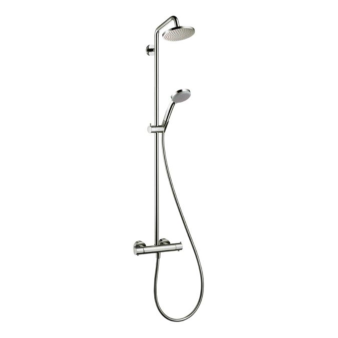 Hansgrohe 27169821 Croma 4 Spray Hand Shower & Showerhead Kit Brushed Nickel 1