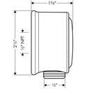 Hansgrohe 16884001 Axor Montreux Wall Outlet With Check Valves Chrome 2