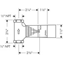 Hansgrohe 15974181 Rough Volume Control Valve 1/2" 2