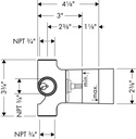 Hansgrohe 15930181 Rough Quatro 3 Way Diverter Valve 2