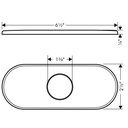 Hansgrohe 14018001 Base Plate for Traditional Single Hole Faucets 6" Chrome 2