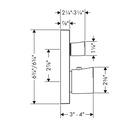 Hansgrohe 12716001 Axor Starck Organic Thermostatic Trim With Volume Control & Diverter Chrome 2