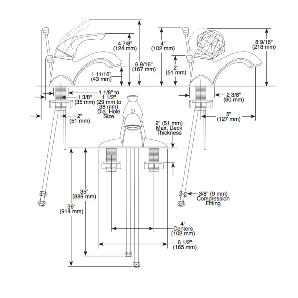 Delta 520 Classic Single Handle Centerset Lavatory Faucet Chrome 2