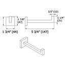 Laloo 3155C Extra Roll Paper Holder Chrome 3