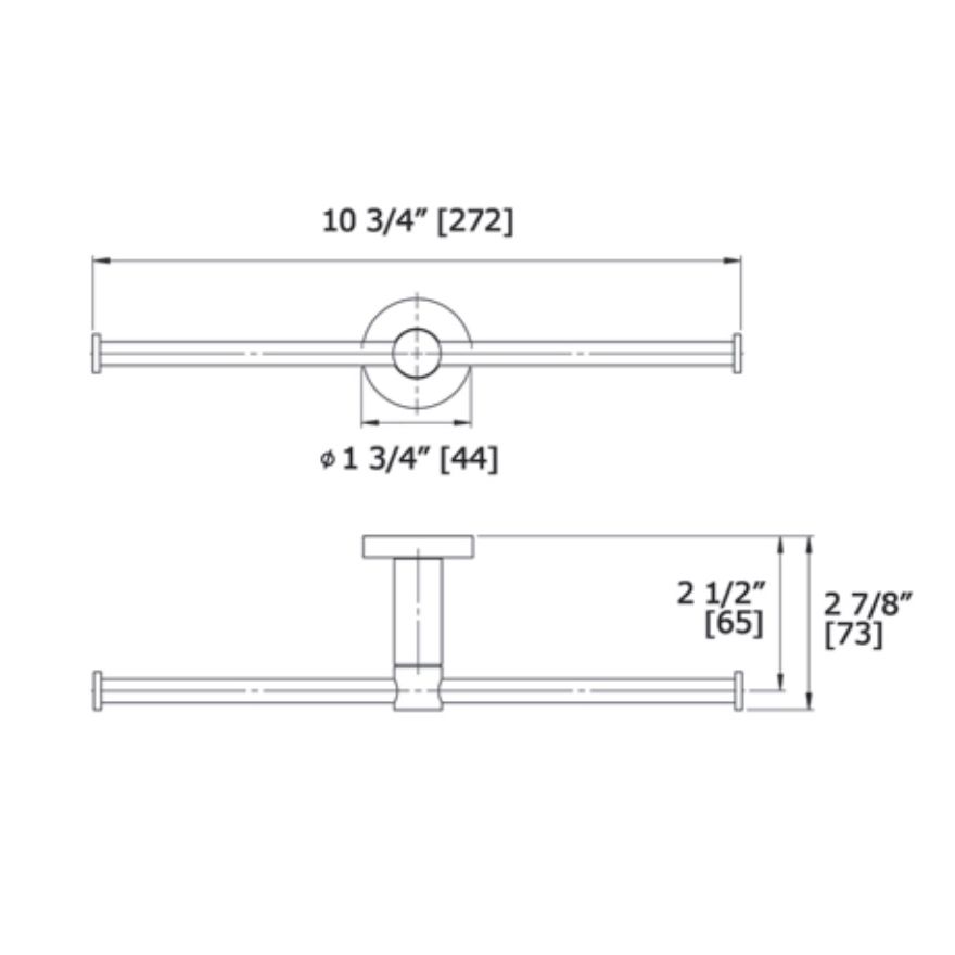 Laloo 3025C Double Roll Paper Holder Chrome 2