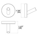 Laloo 7115-1C Single Hook Chrome 3