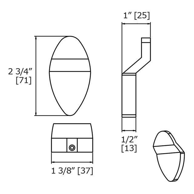 Laloo G5582C Gravity Robe Hook Chrome 3
