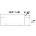 Laloo P5686MB Payton Paper Holder Matte Black 3