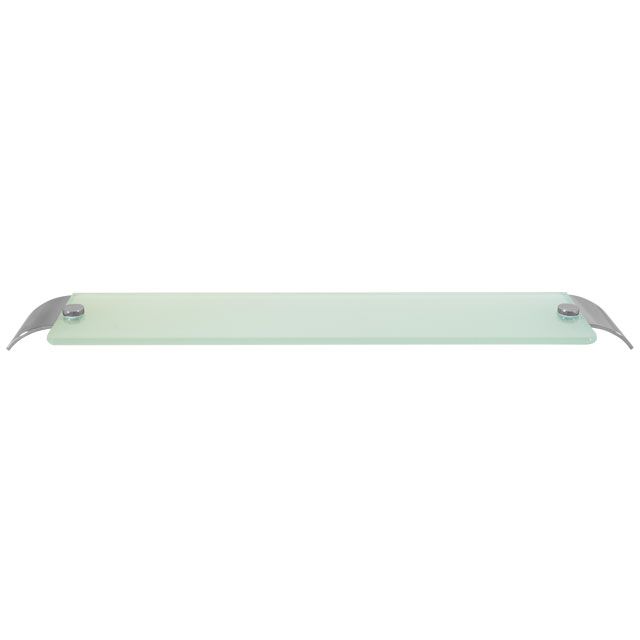 Laloo R3087C Radius Single Glass Shelf Chrome 1