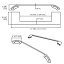 Laloo R3024BG Radius Single Towel Bar Brushed Gold 3