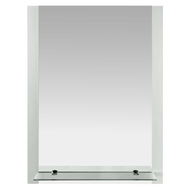 Laloo M31005 Parallel Frosted Mirror With Shelf 1