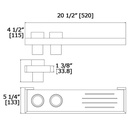Laloo S1087C Steele Single Stainless Shelf Chrome 3