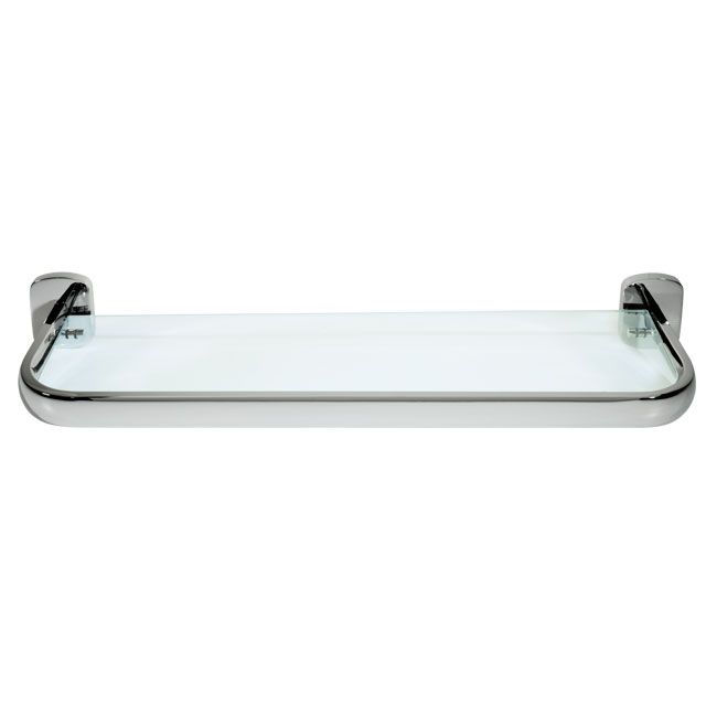 Laloo W6587C Wynn Single Glass Shelf Chrome 1