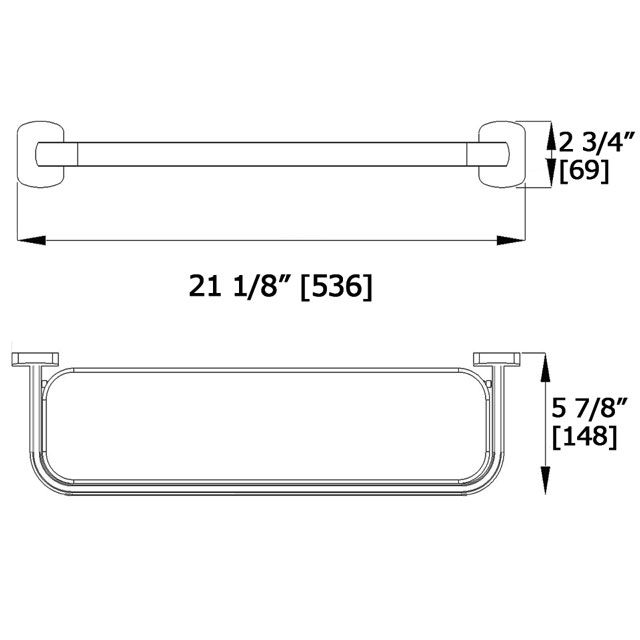 Laloo W6587C Wynn Single Glass Shelf Chrome 3