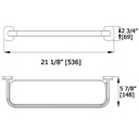 Laloo W6587C Wynn Single Glass Shelf Chrome 3