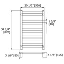 Laloo ETW84-6PS 10 Bar Towel Warmer Polished Stainless 2