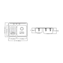 Kindred QCLA2027R/8 27 x 20 Double Bowl Kitchen Sink 1 Hole 2
