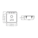 Kindred QSL2020/7 20 x 20 Stainless Steel Drop In Sink 1 Hole 2