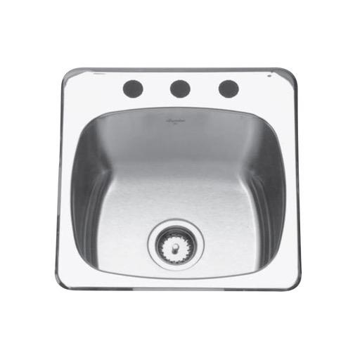 Kindred QSL2020/10 20 x 20 Single Bowl Utility Sink 3 Holes 1