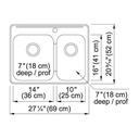 Kindred RCL2027R-1 Reginox Combination Sink Stainless Steel 2