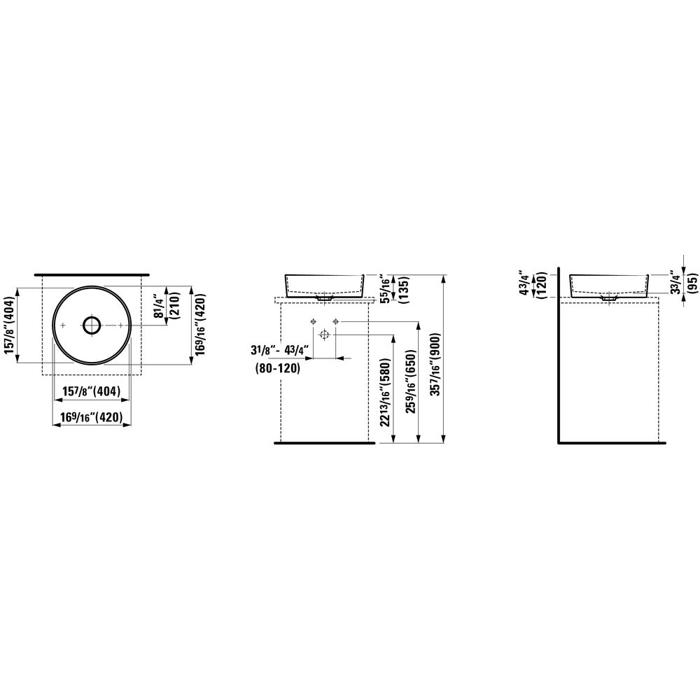 Laufen 812331 Kartel Washbasin Bowl White 3