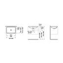 Laufen 811969 Pro 645 Undermount Sink Without Tap Holes 2