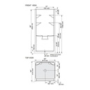 Mirolin MEL3 Melrose 3 One Piece Shower Stall White 2