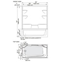 Mirolin BA5 Belaire One Piece Tub Shower White 2