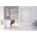 Mirolin PT516LR Parker 16 One Piece Tub Showers White 1