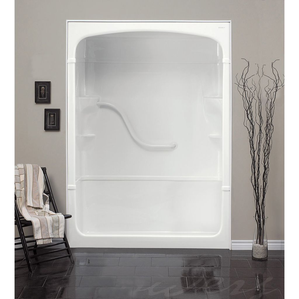 Mirolin SH53LS/RS Madison 5 Multi Shower Stall With Seat on Right White 1