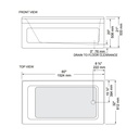 Mirolin BO62L/R Adora Skirted Bath White 2
