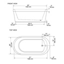 Mirolin CF2007 Demi Acrylic Free Standing Bath Tub 2