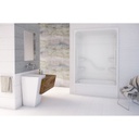 Mirolin FPL16L/R Parker 16 Free Living Series One Piece Shower White Bars 1