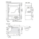 Mirolin FS5L/R Madison 5 Free Living Shower White Bars Without Seat 2