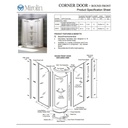 Mirolin CD38RFPS Corner 38" Round Front Door Plain Silver 2