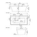 Mirolin CF2005 Cruz 60" x 33" Freestanding Tub 2