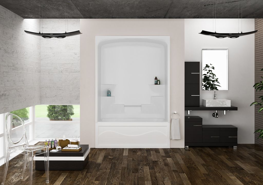Mirolin TS5R Liberty Tub Shower White 1