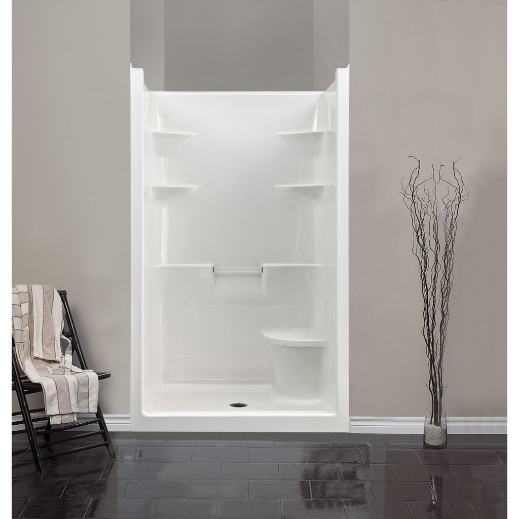 Mirolin MEL4LS/RS Melrose 4 Shower Stall With Seat White 1