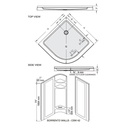Mirolin 38RFDPS Corner 38" Round Front Sliding Door Plain Silver 2