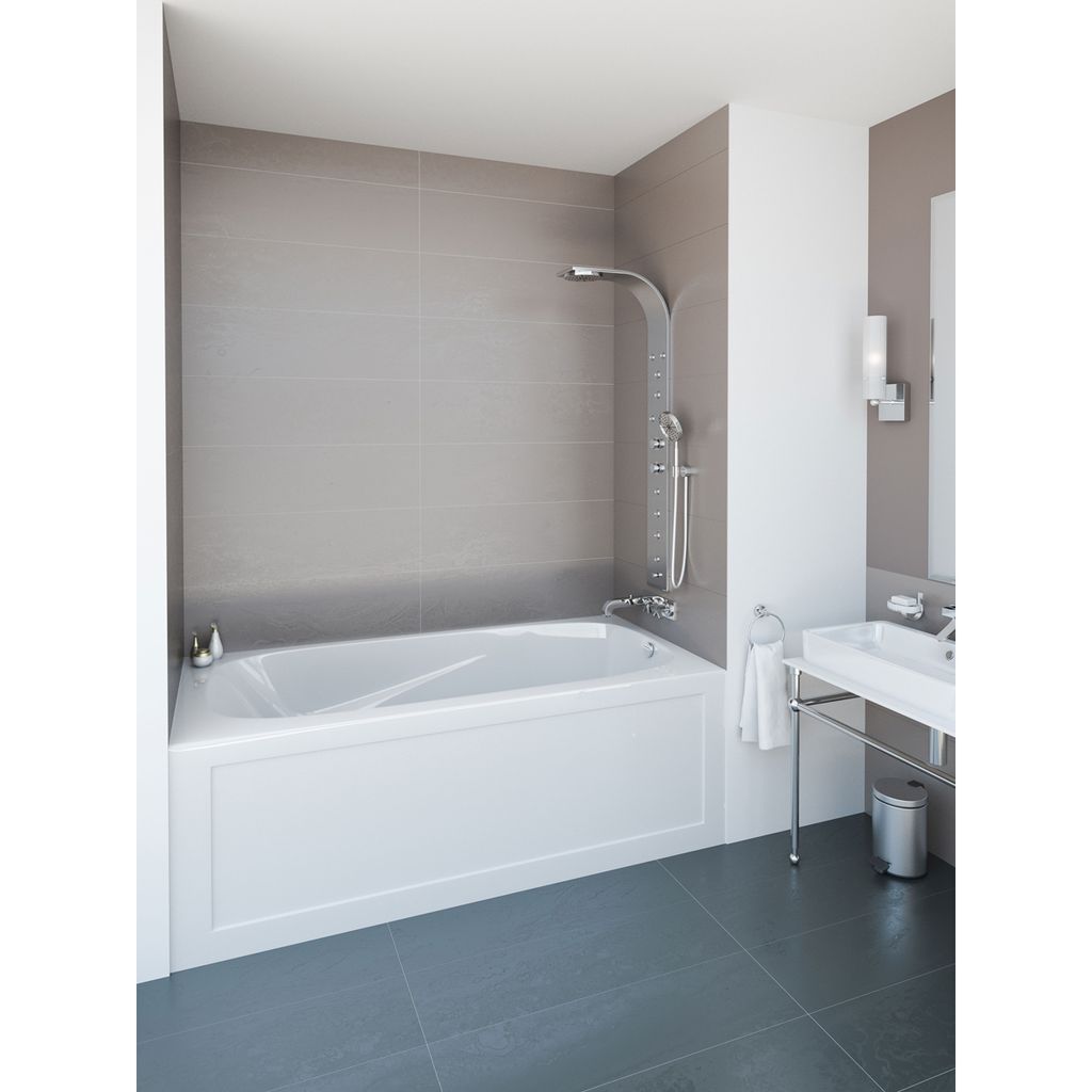 Mirolin PA7234R Phoenix III Skirted Bath, Right-Hand Drain - White 1