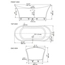 Mirolin CF1015 Sussex Acrylic Free Standing Bath Tub 2