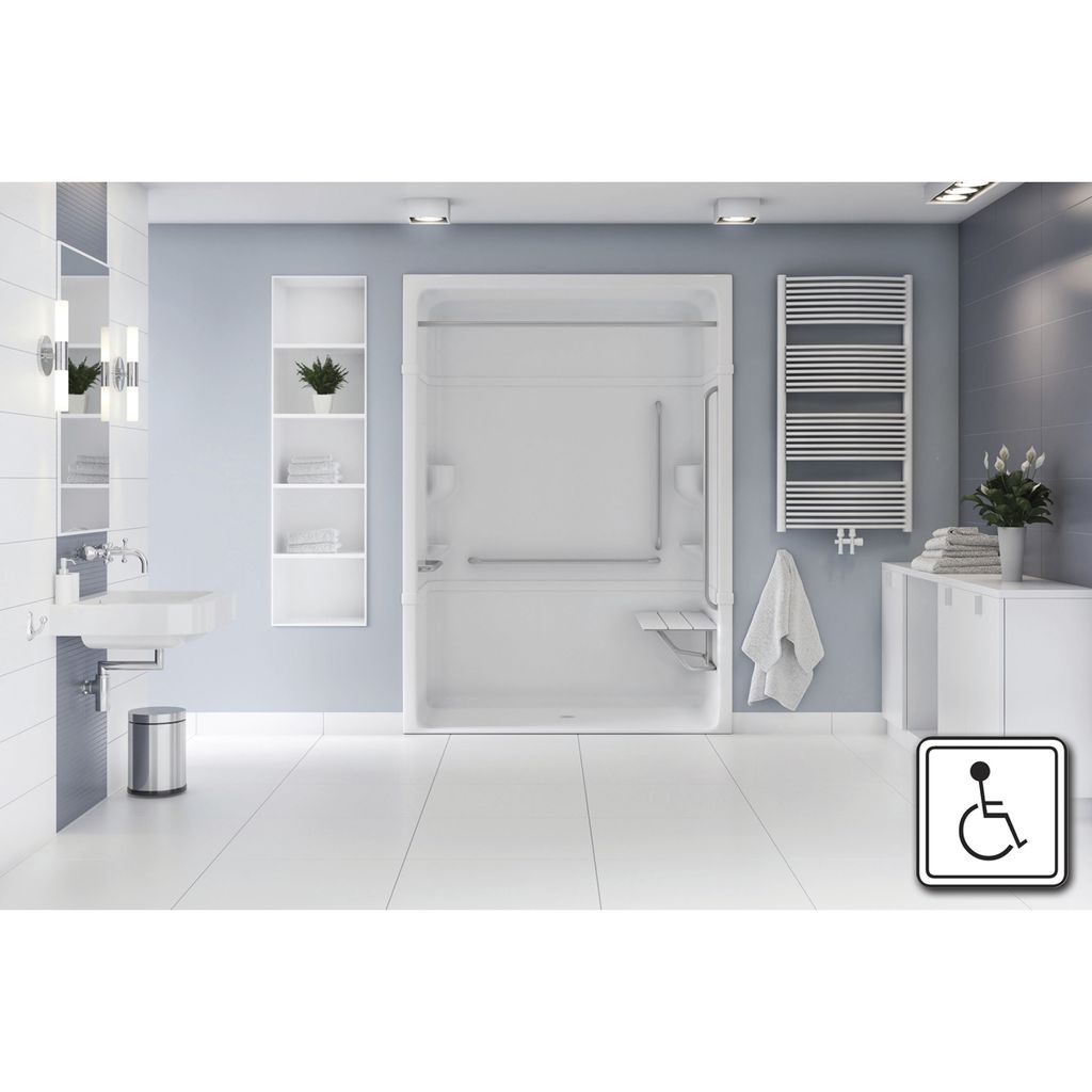 Mirolin ARS66L/R Access 66 With Seat SS Grab Bars CSA 1