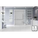 Mirolin ARS66L/R Access 66 With Seat SS Grab Bars CSA 1