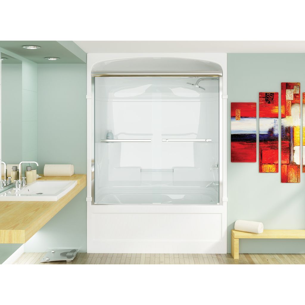 Mirolin BD48 Bypass Shower Door Plain Silver 1