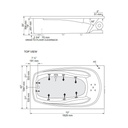 Mirolin H7242AW Hudson 6 Drop In Whirlpool Side Foot Jets 2