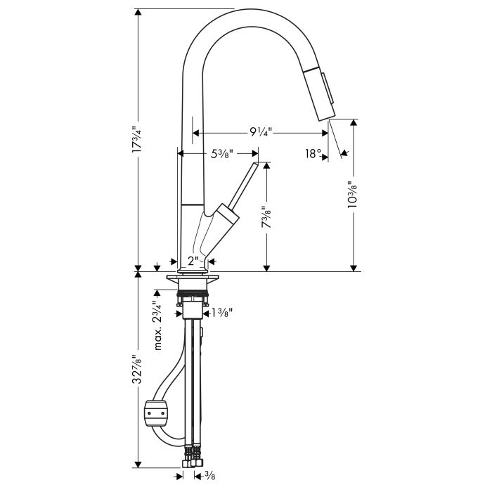 Hansgrohe 10821001 Axor Starck Higharc Kitchen Faucet Chrome 2