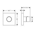 Hansgrohe 10755001 Axor ShowerCollection Thermostatic Mixer Trim Chrome 2